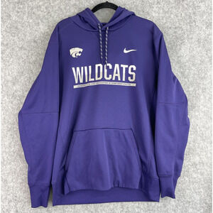 Nike Kansas State Wildcats Hoodie Mens Large Purple Therma Fit Circuit Pullover